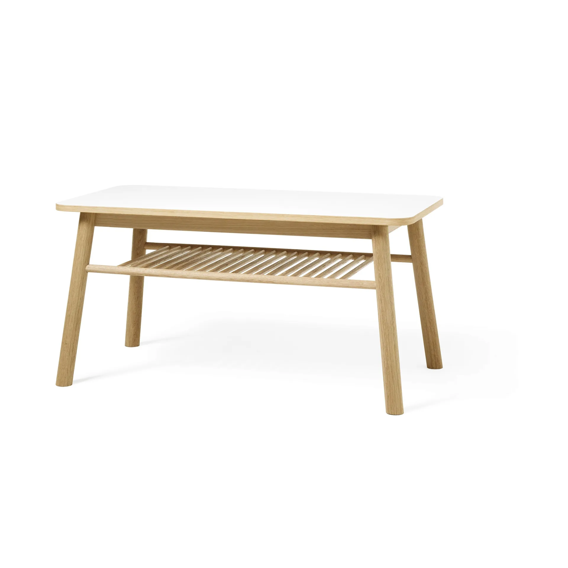 Mino coffee table, White/oak Zweed