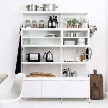 Molto 560 shelf - White, incl. white metal frame - Zweed