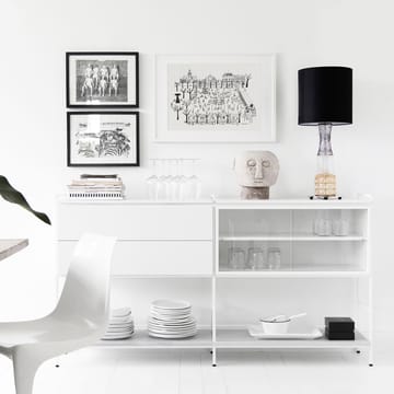 Molto 560 shelf - White, incl. white metal frame - Zweed