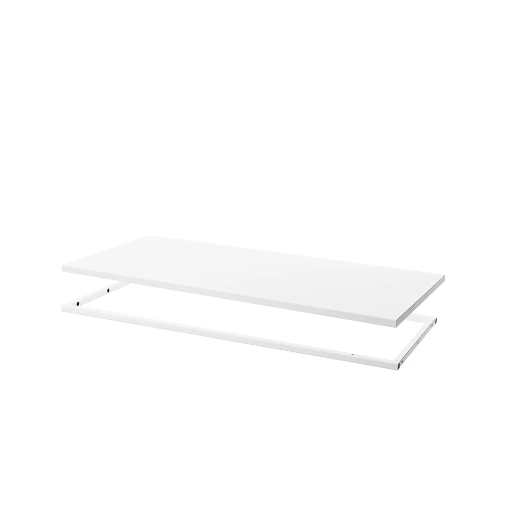 Molto 840 shelf, White, incl. white metal frame Zweed