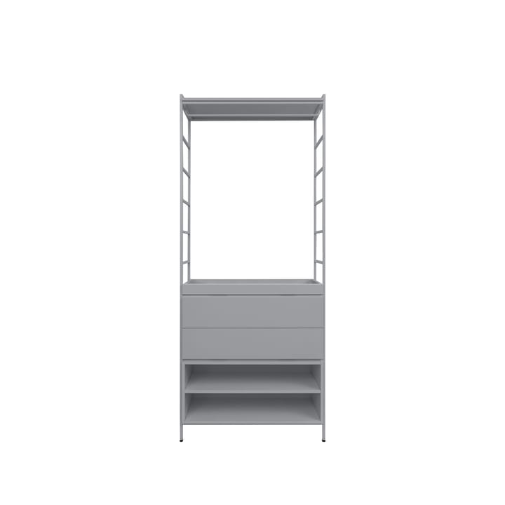 Molto High shelving system - Grey, 1 section - Zweed