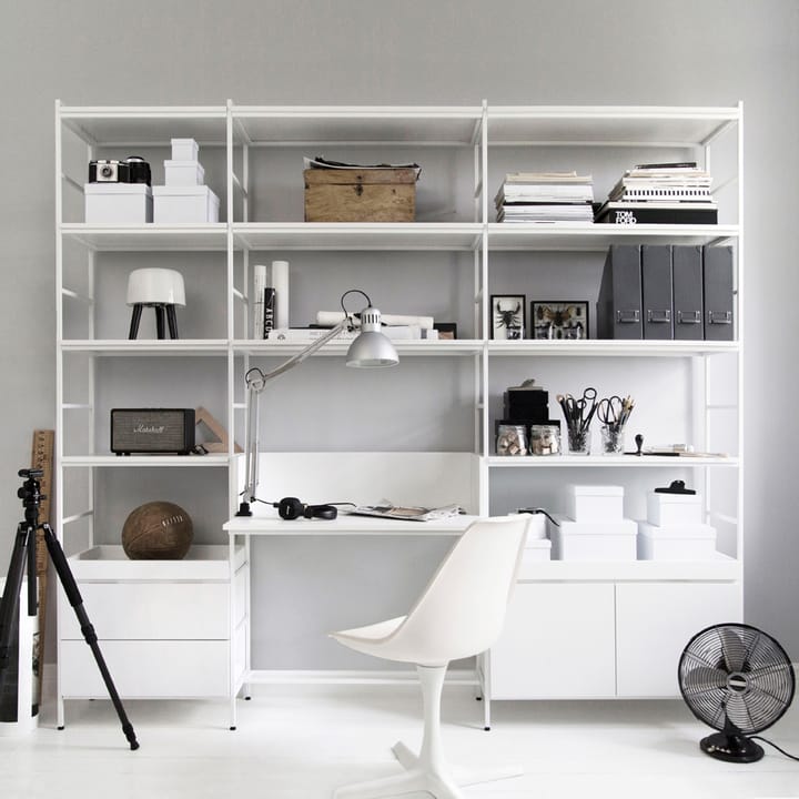 Molto High shelving system, White, 2 sections Zweed