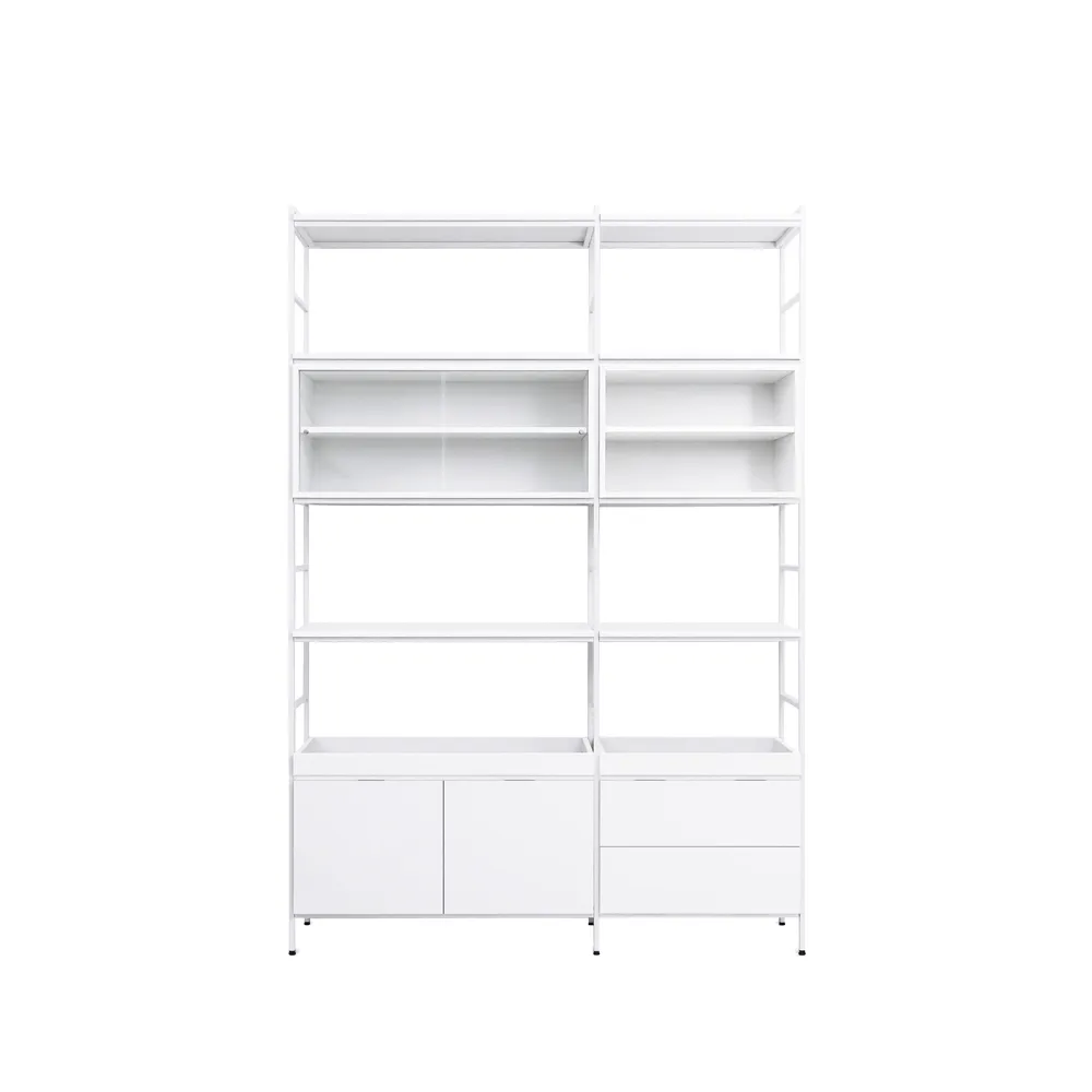 Zweed Molto High shelving system White, 2 sections