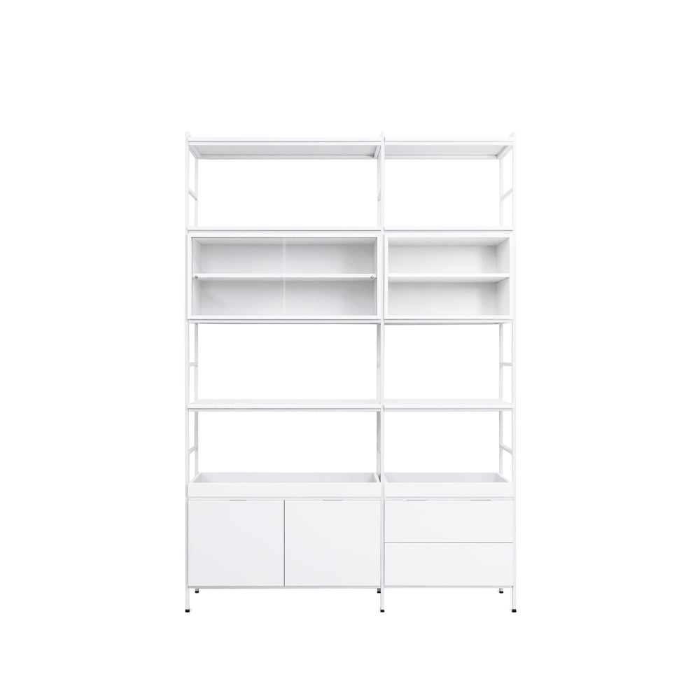 Zweed Molto High shelving system White, 2 sections | Scandinavian Design | Shelves & shelving systems | White