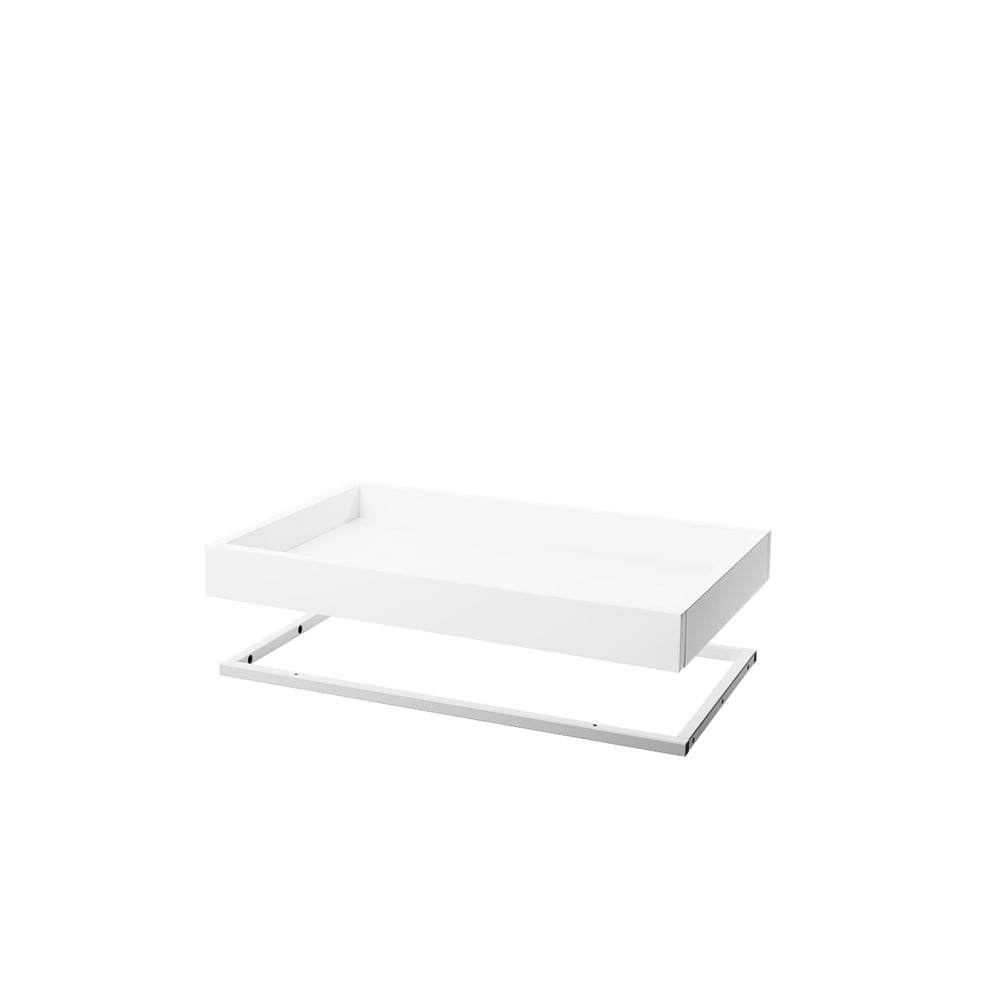 Zweed Molto wooden shelf 560 White, incl. white metal frame