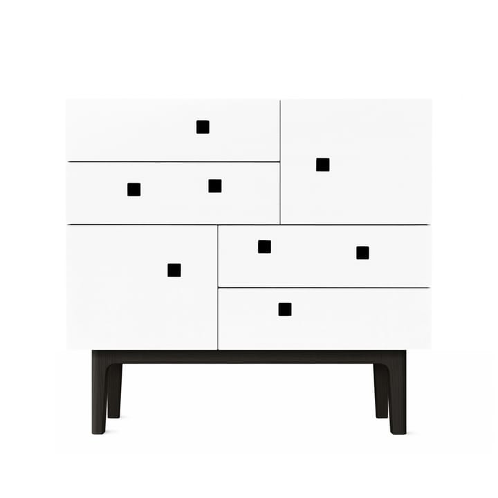 Peep B1 dresser - White, black lacquer - Zweed