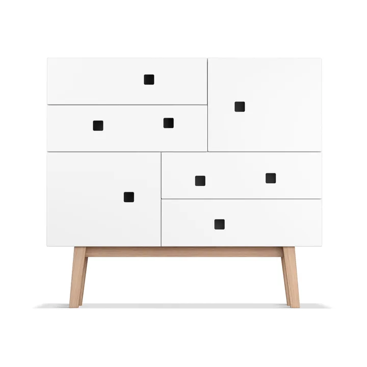 Peep B1 dresser - White, retro, oak stand - Zweed