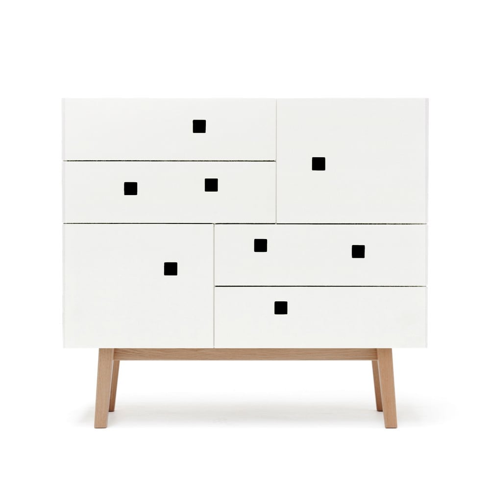 Zweed Peep B1 dresser White, retro, oak stand | Scandinavian Design | White