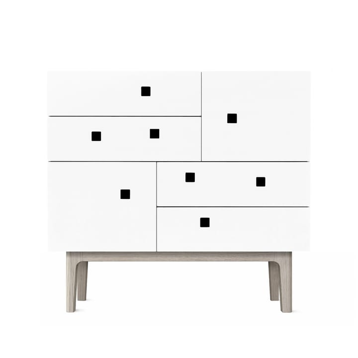 Peep B1 dresser - White, white-pigmented oak - Zweed