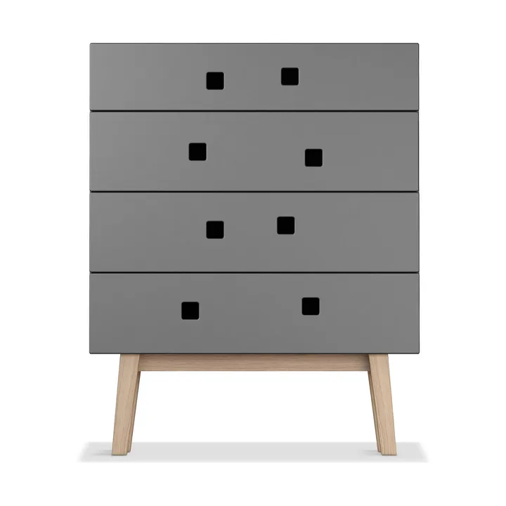 Peep B3 dresser - Slate grey, retro, oak stand - Zweed