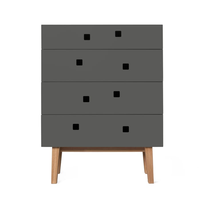 Peep B3 dresser - Slate grey, retro, oak stand - Zweed