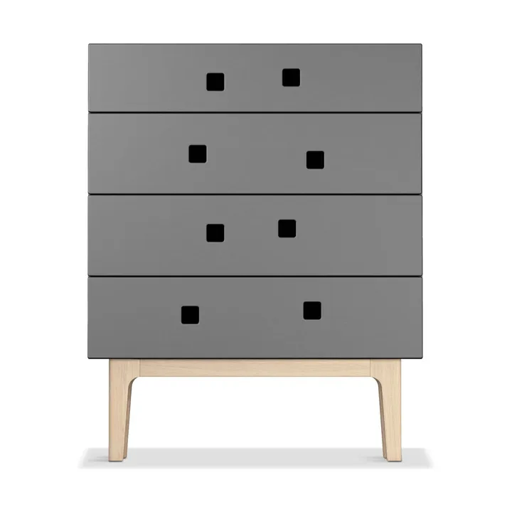 Peep B3 dresser - Slate grey, white-pigmented oak - Zweed
