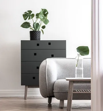 Peep B3 dresser - Slate grey, white-pigmented oak - Zweed