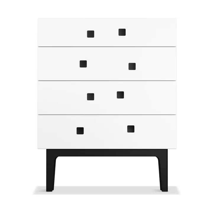 Peep B3 dresser - White, black lacquer - Zweed