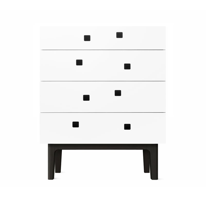 Zweed Peep B3 dresser White, black lacquer