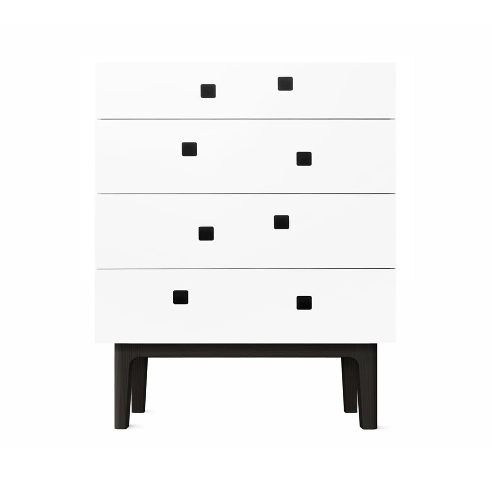 Zweed Peep B3 dresser White, black lacquer | Scandinavian Design | White