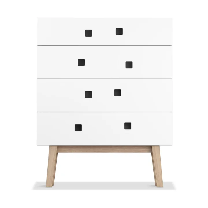 Peep B3 dresser - White, retro, oak stand - Zweed