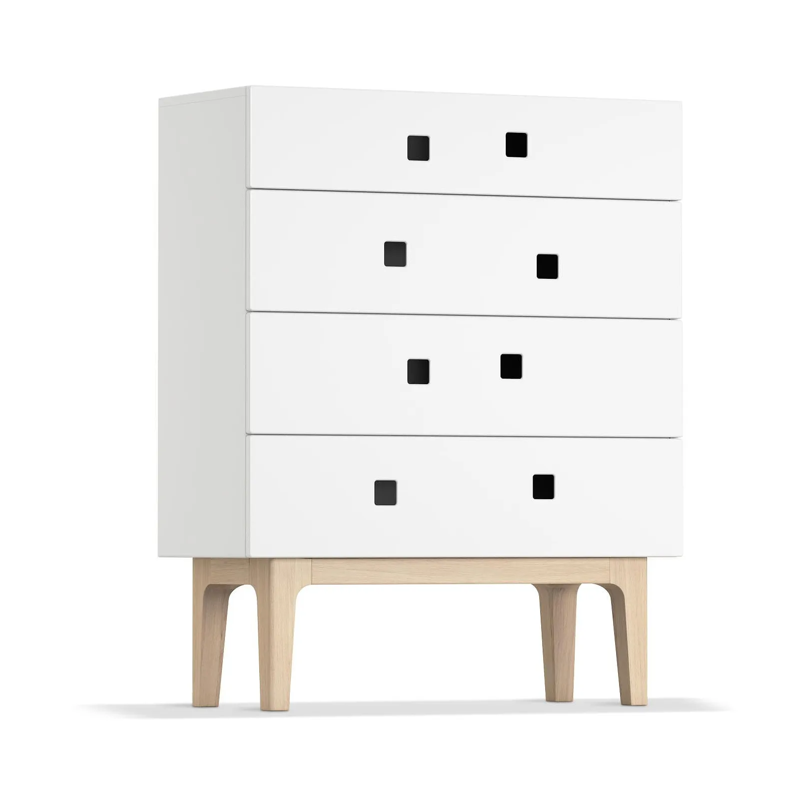 Peep B3 dresser, White, white-pigmented oak Zweed