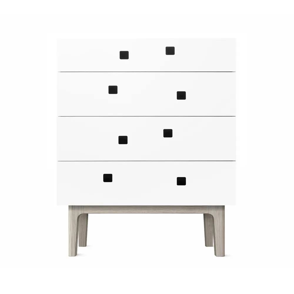 Peep B3 dresser, White, white-pigmented oak Zweed