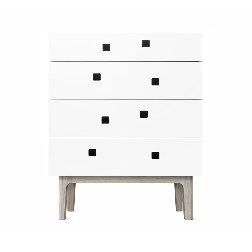 Zweed Peep B3 dresser White, white-pigmented oak | Scandinavian Design | White