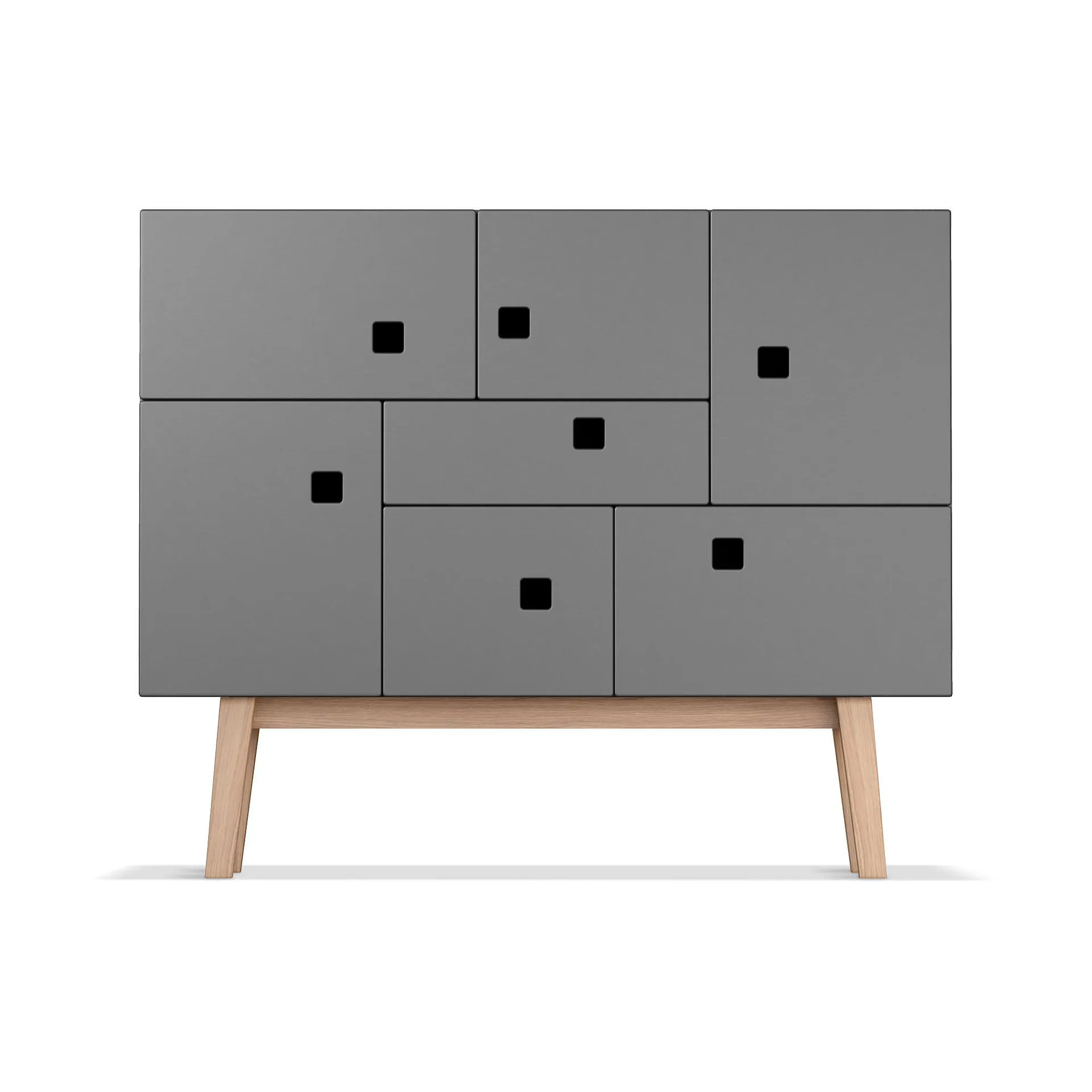 Peep C1 cabinet, Slate grey. retro. oak stand Zweed