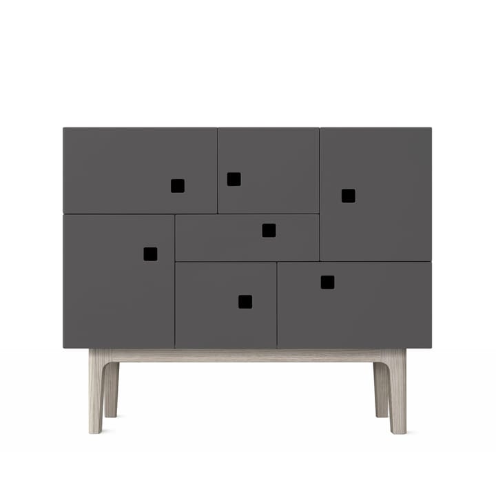 Peep C1 cabinet - Slate grey. White pigmented oak - Zweed
