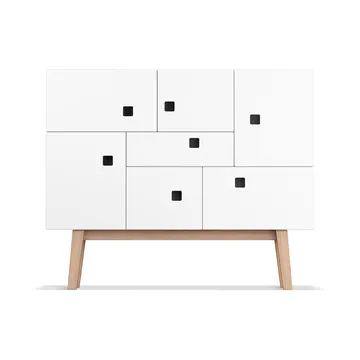 Peep C1 cabinet - White. retro. oak stand - Zweed