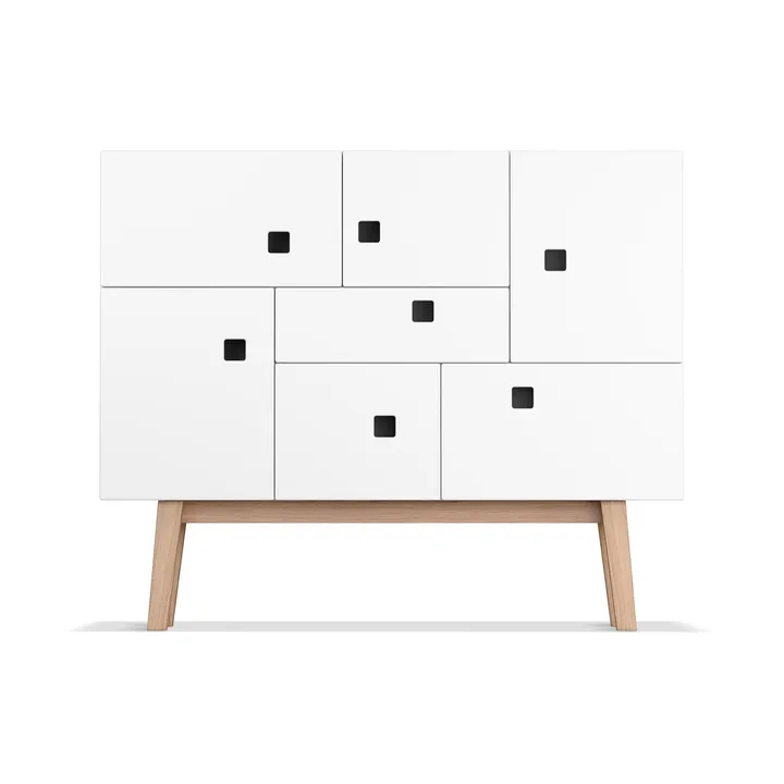 Peep C1 cabinet - White. retro. oak stand - Zweed