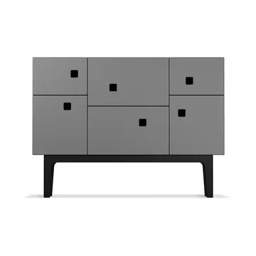 Peep C2 cabinet - Slate grey. black lacquered - Zweed