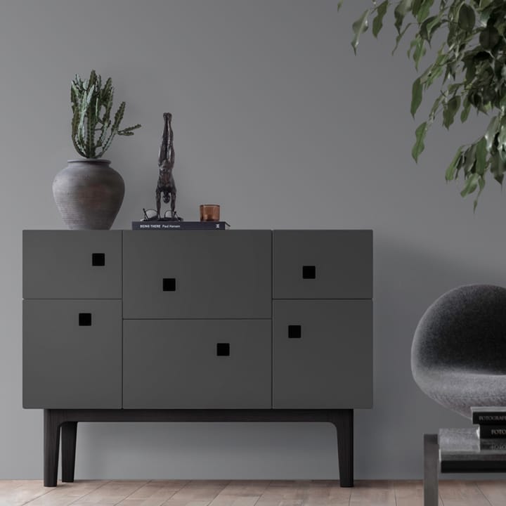 Peep C2 cabinet - Slate grey. black lacquered - Zweed