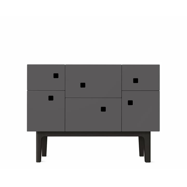 Peep C2 cabinet - Slate grey. black lacquered - Zweed