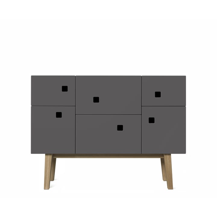 Peep C2 cabinet - Slate grey. retro. oak legs - Zweed