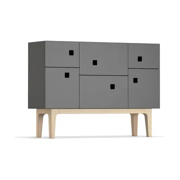 Peep C2 cabinet - Slate grey. White pigmented oak - Zweed