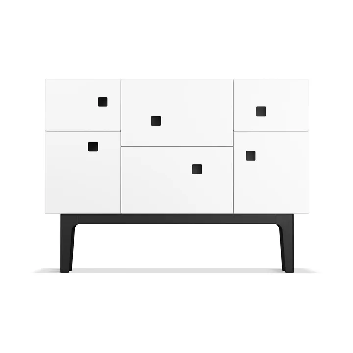 Peep C2 cabinet - White. black lacquered - Zweed