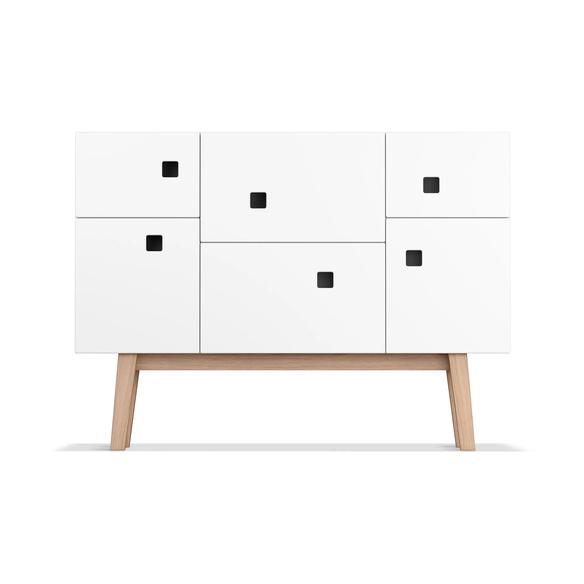 Peep C2 cabinet, White. retro. oak legs Zweed