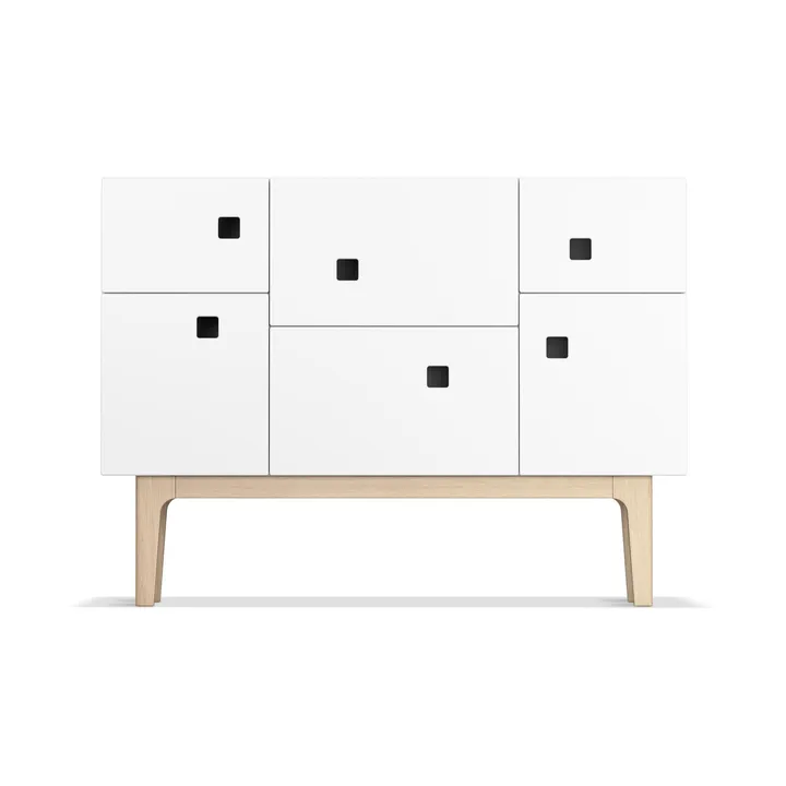 Peep C2 cabinet - White. White pigmented oak - Zweed