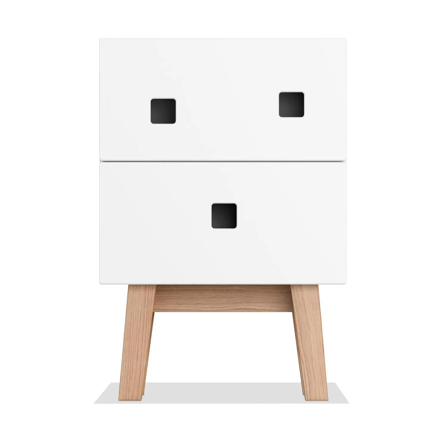 Peep S1 bedside table, White, retro, oak stand Zweed