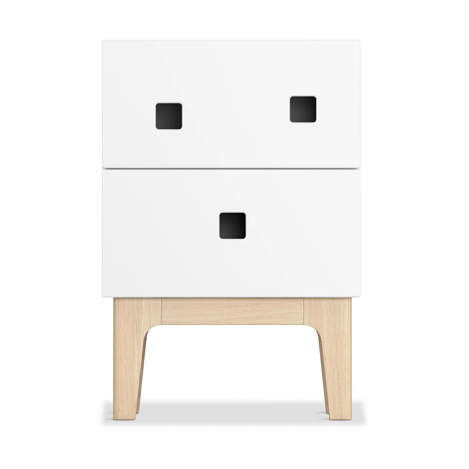 Peep S1 bedside table, White, white pigmented oak Zweed