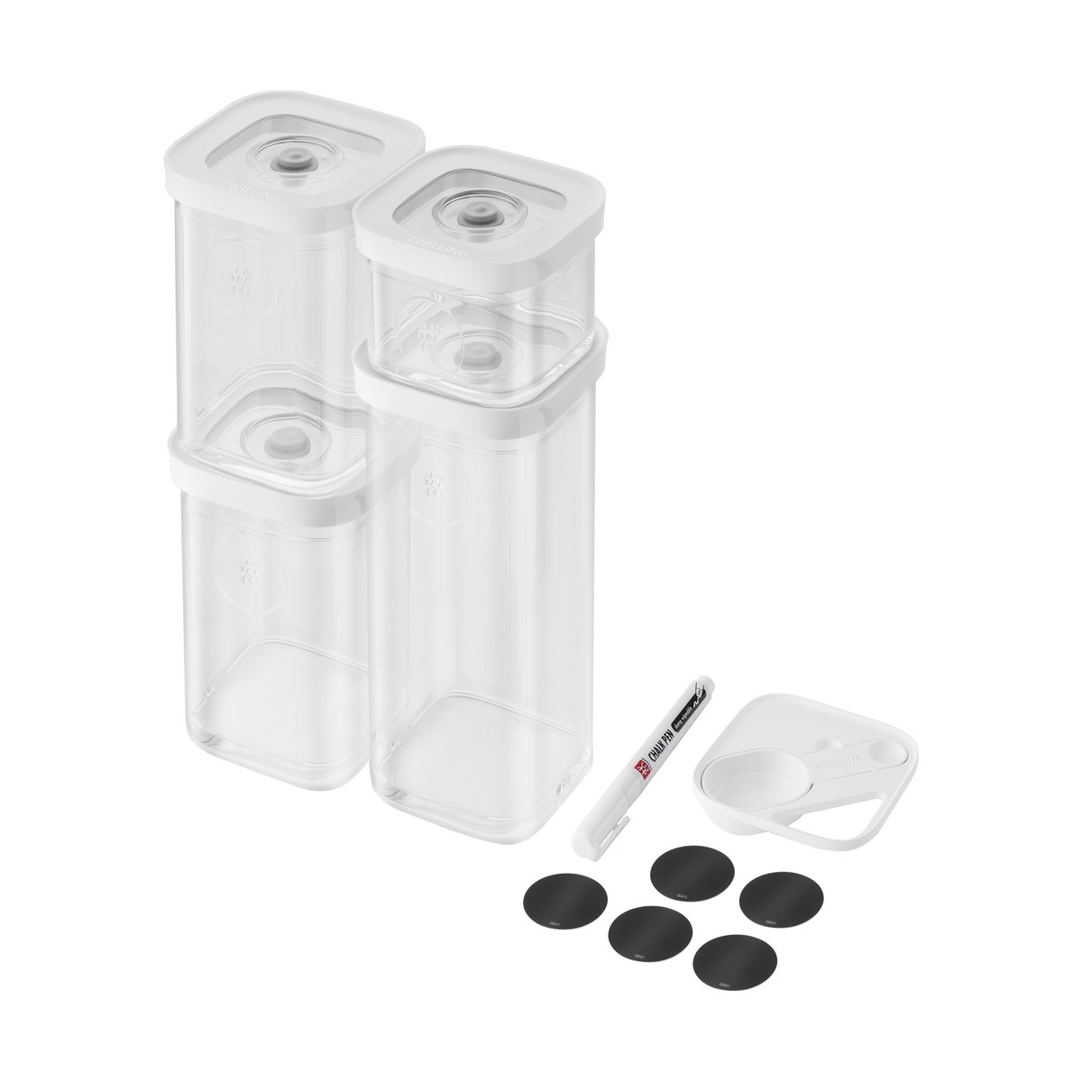 Zwilling CUBE storage set S6 6-piece | Scandinavian Design | Storage jars | Transparent