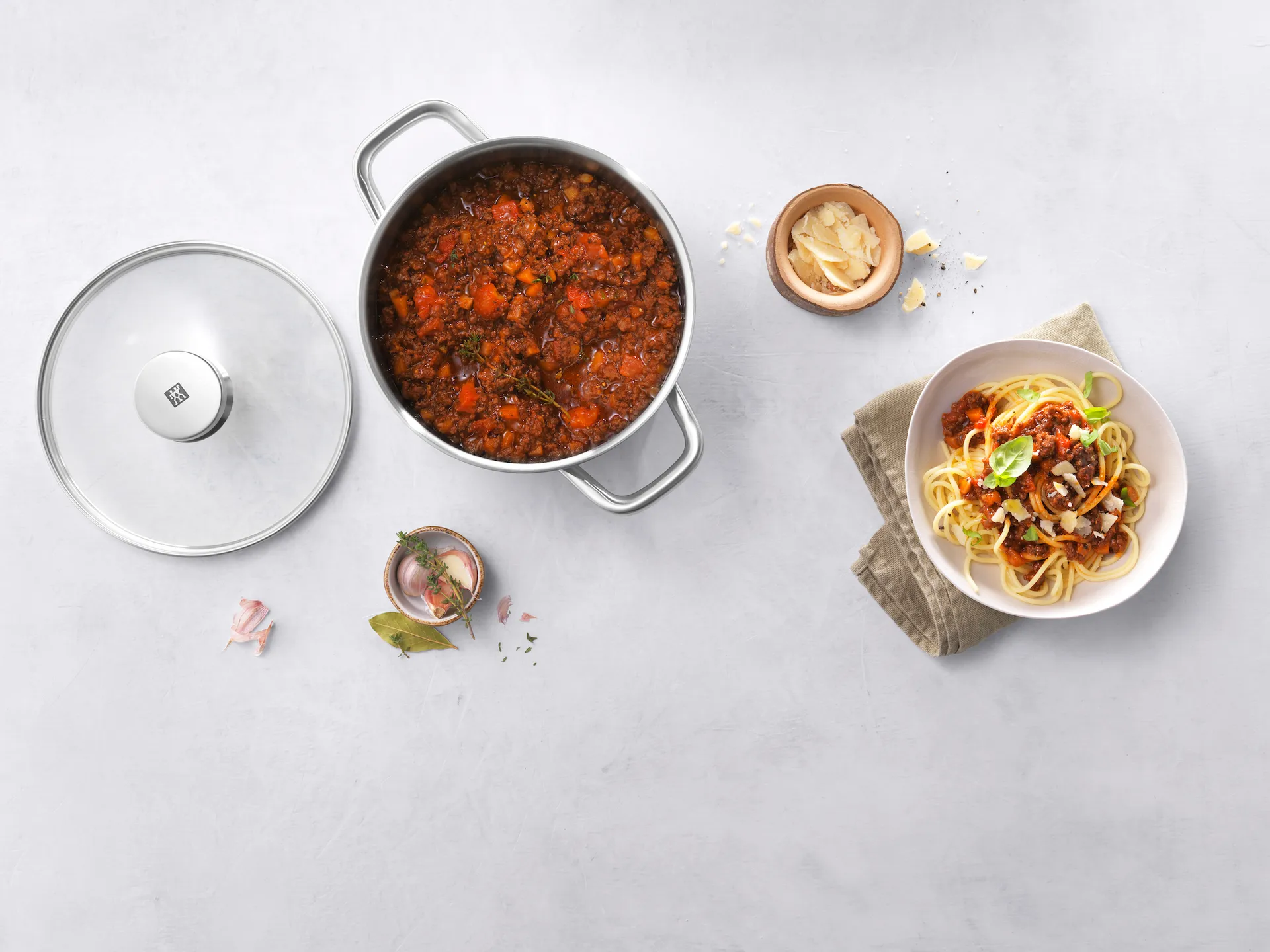 Zwilling Cube saucepan set 5 pieces, Stainless steel-clear Zwilling