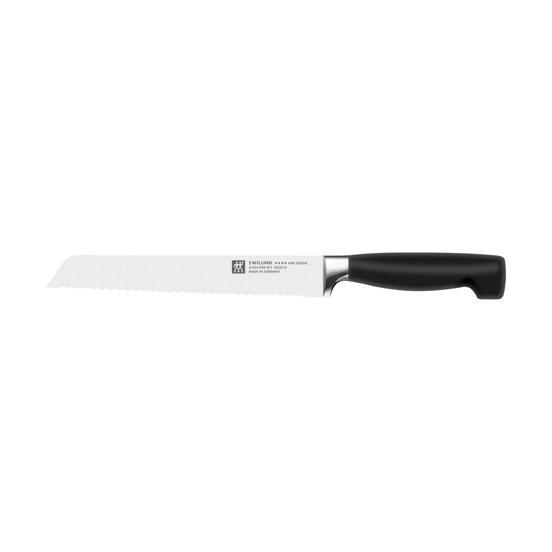 Zwilling Four star bread knife 20 cm, Black-stainless steel Zwilling