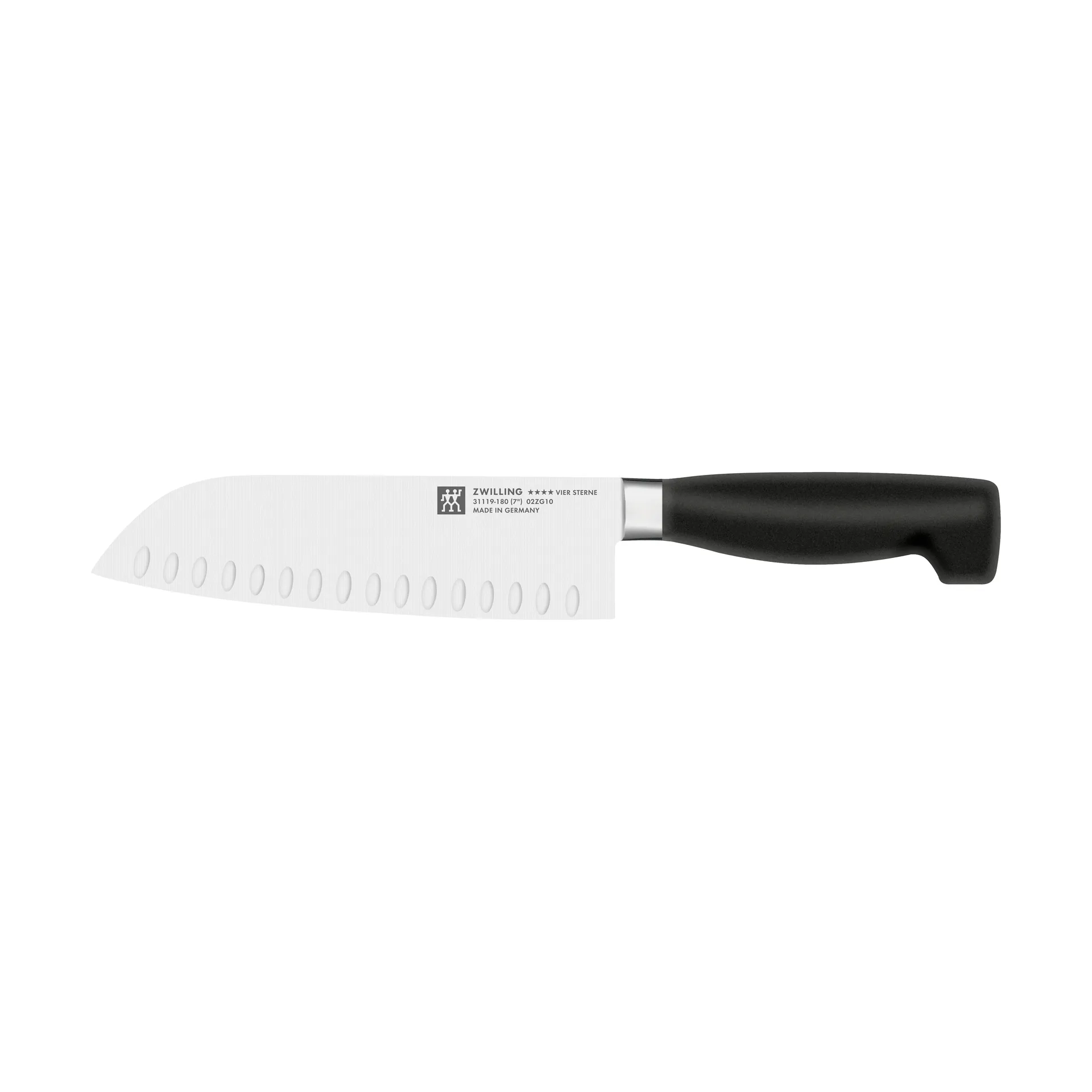 Zwilling Four Star Santoku knife 18 cm, Black-stainless steel Zwilling