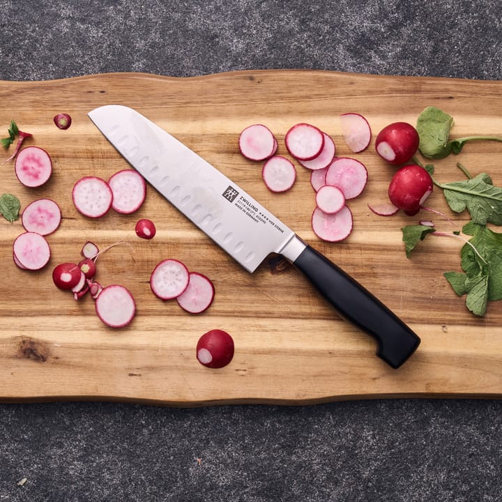 Zwilling Four Star Santoku knife 18 cm, Black-stainless steel Zwilling