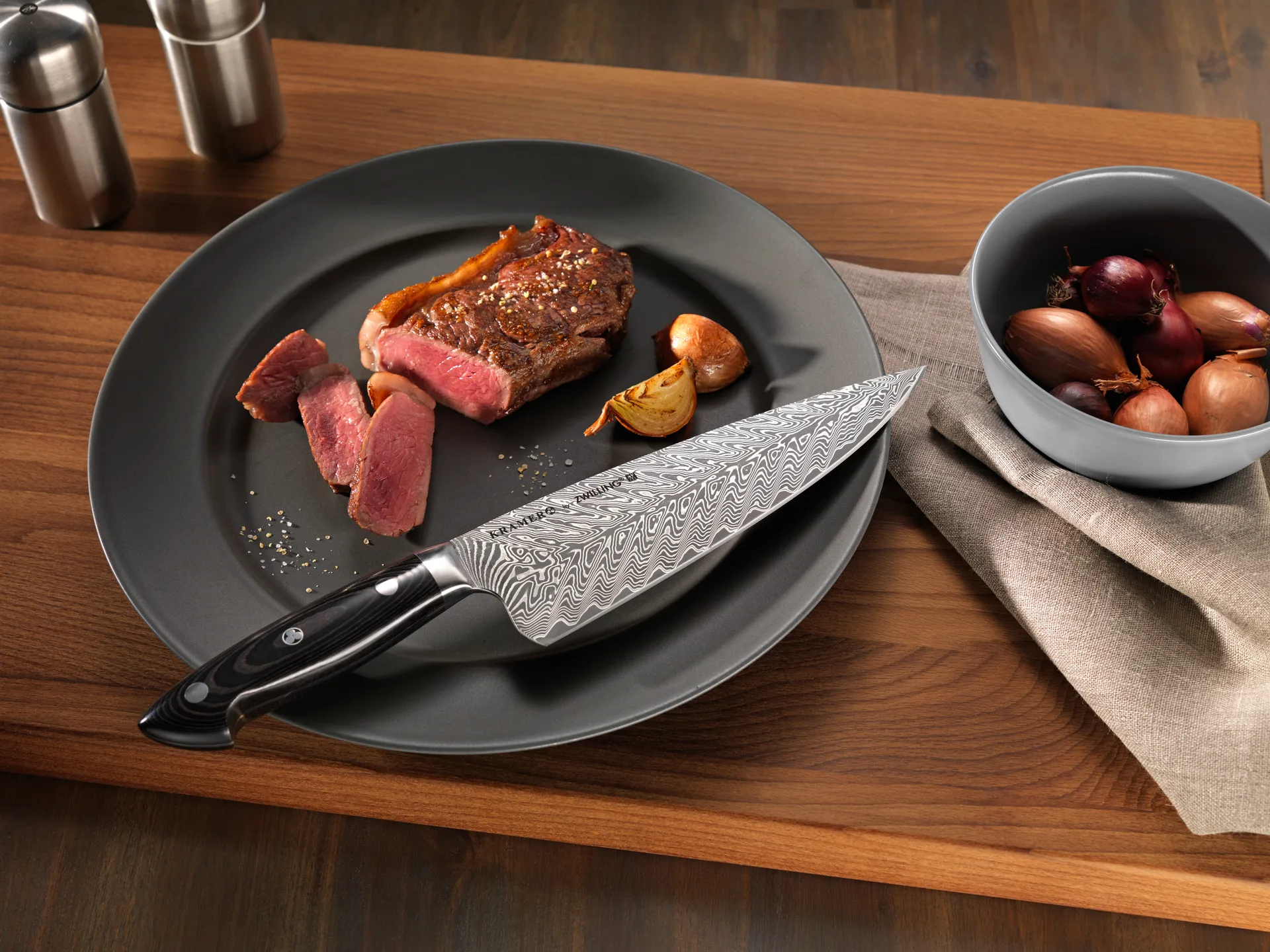 Zwilling Kramer Euro Stainless all-purpose knife 13 cm, Damascus-black Zwilling