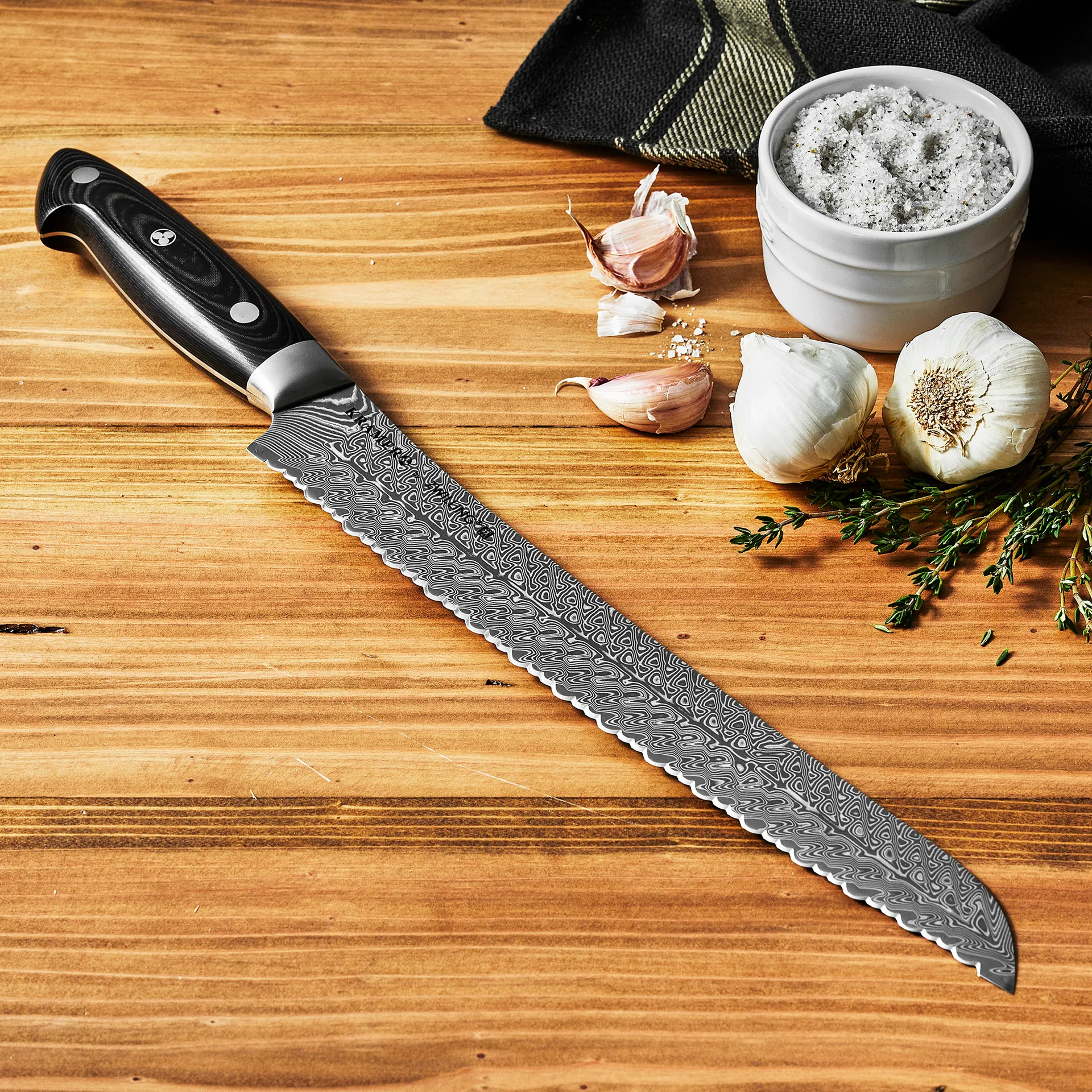 Zwilling Kramer Euro Stainless bread knife 26 cm, Damascus-black Zwilling