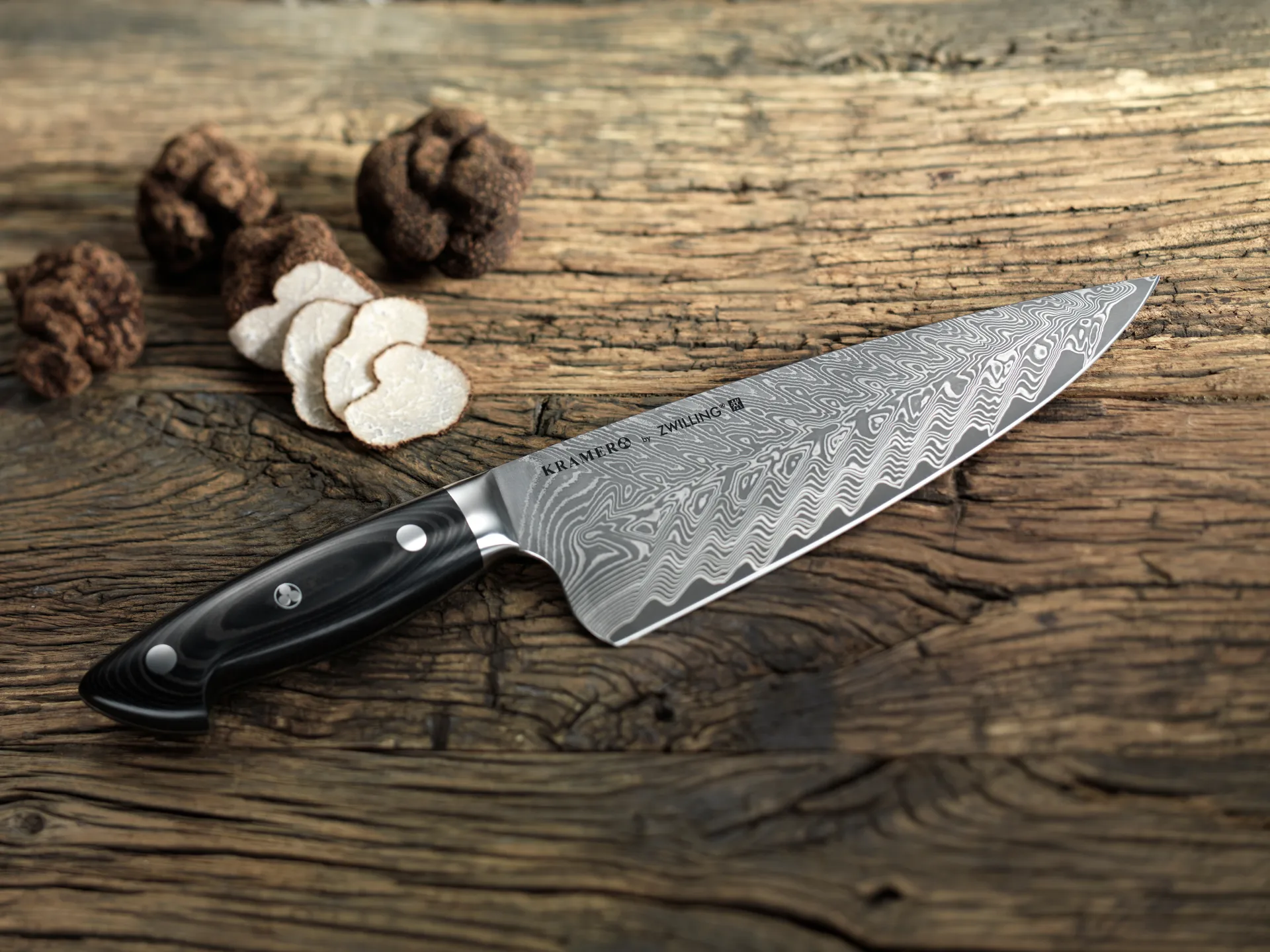 Zwilling Kramer euro stainless chef's knife 26 cm, Damascus-black Zwilling