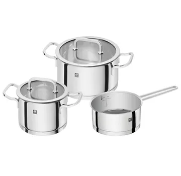 Zwilling Moment S set of pots 3 pieces - stainless steel-black - Zwilling