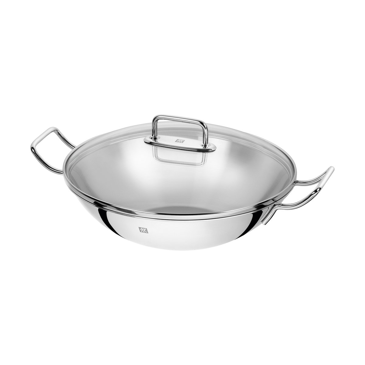 Zwilling Plus wok pan glass lid o32 cm Stainless steel