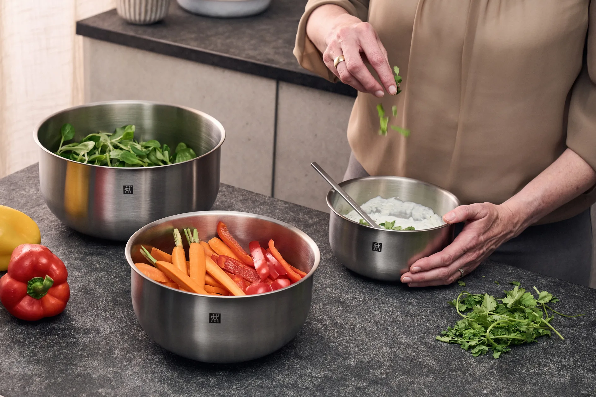 Zwilling Prep bowl 3 parts, Stainless steel Zwilling