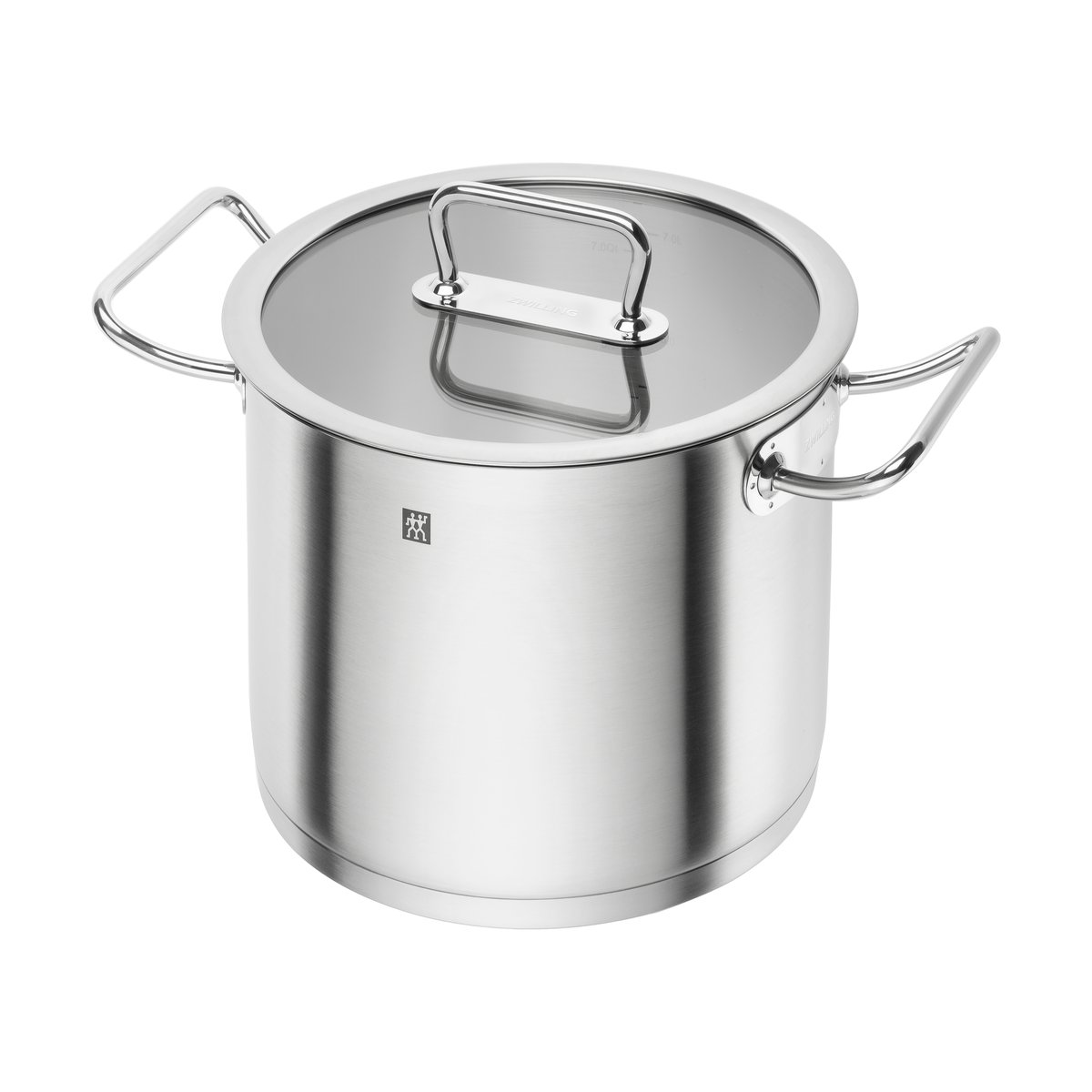 Zwilling Pro high-sided pot with glass lid 8.1 L | Scandinavian Design | Cooking pots & Casserole dishes | Silver-coloured
